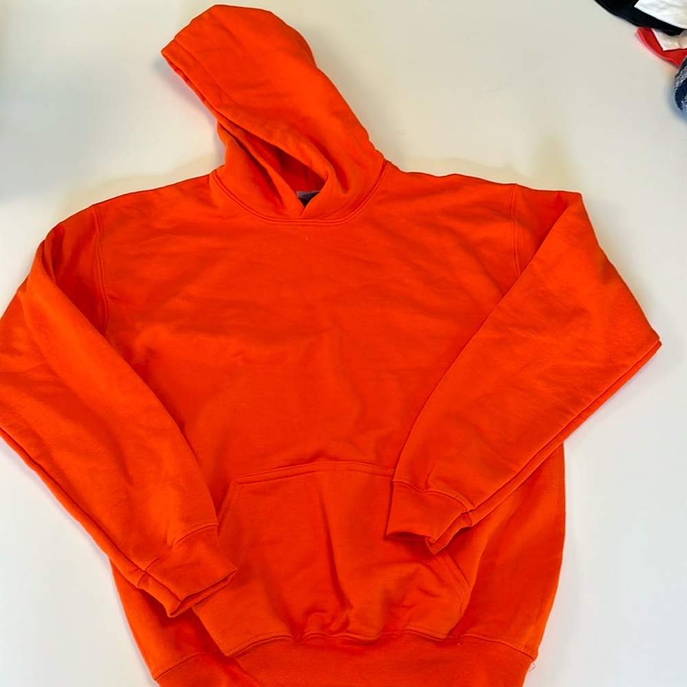 NWOT Long sleeve youth large Gildan hoodie - orange